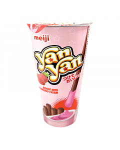 Meiji Yan Yan Strawberry Creme Biscuit Snack - 2oz (57g)