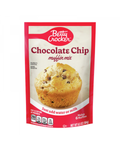 Clearance Special - Betty Crocker Chocolate Chip Pouch Muffin Mix - 6.5oz (184g) **Best Before: 27 May 23**