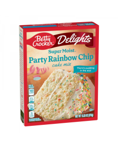 Betty Crocker Delights Super Moist Rainbow Party Chip Cake Mix - 13.25oz (375g)