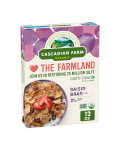 Clearance Special - Cascadian Farm Organic Raisin Bran Cereal - 12oz (340g) **Best Before: 26 Jan 23**