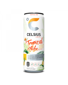 Celsius Tropical Vibe Sparkling Sugar Free Energy Drink - 12oz (355ml)