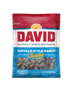 Clearance Special - David's Sunflower Seeds Jumbo Buffalo Style Ranch 5.25oz (149g) **Best Before: September 23**