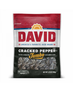 David's Sunflower Seeds Jumbo Cracked Pepper 5.25oz (149g)