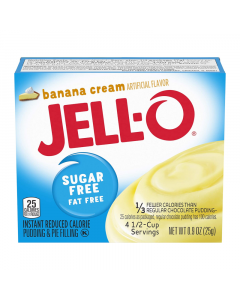 Jell-O - Banana Cream Instant Pudding - Sugar Free - 0.9oz (25g)