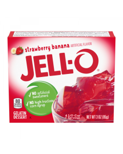 Jell-O - Strawberry and Banana Gelatin Dessert - 3oz (85g)