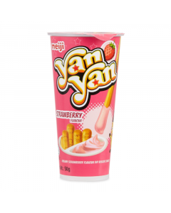 Meiji Yan Yan Strawberry Creme Biscuit Snack - 2oz (57g)