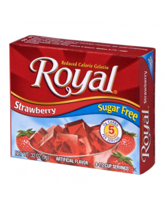 Royal Gelatin Sugar Free - Strawberry - 0.32oz (9g)