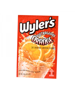 Wyler's 2QT Outrageous Orange Unsweetened Soft Drink Mix Sachet - 0.15oz (4.3g)